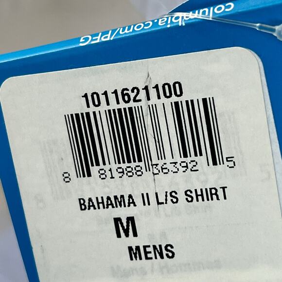 Columbia Men's Bahama II Long-Sleeve Shirt custom In Honor of Our Veterans Sz M - Picture 7 of 7
